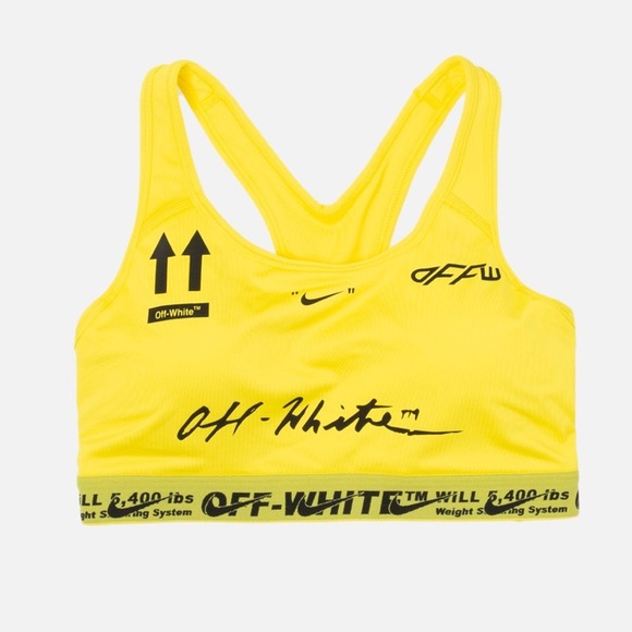 off white nike sports bra